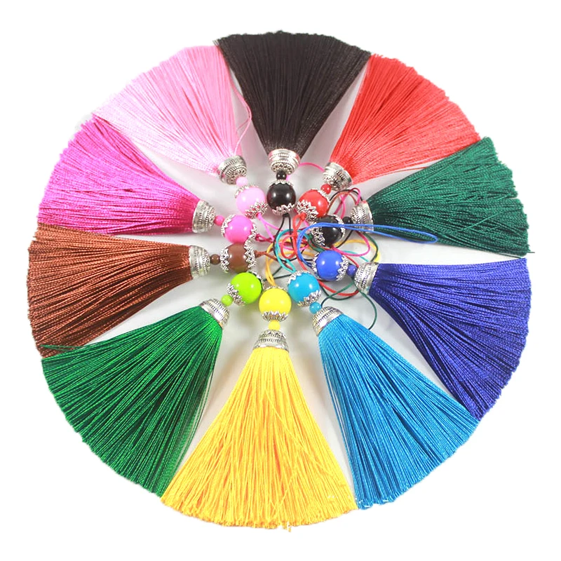 Home Ec Textiles - 2/5Pcs 8CM Silk Tassel with Acrylic