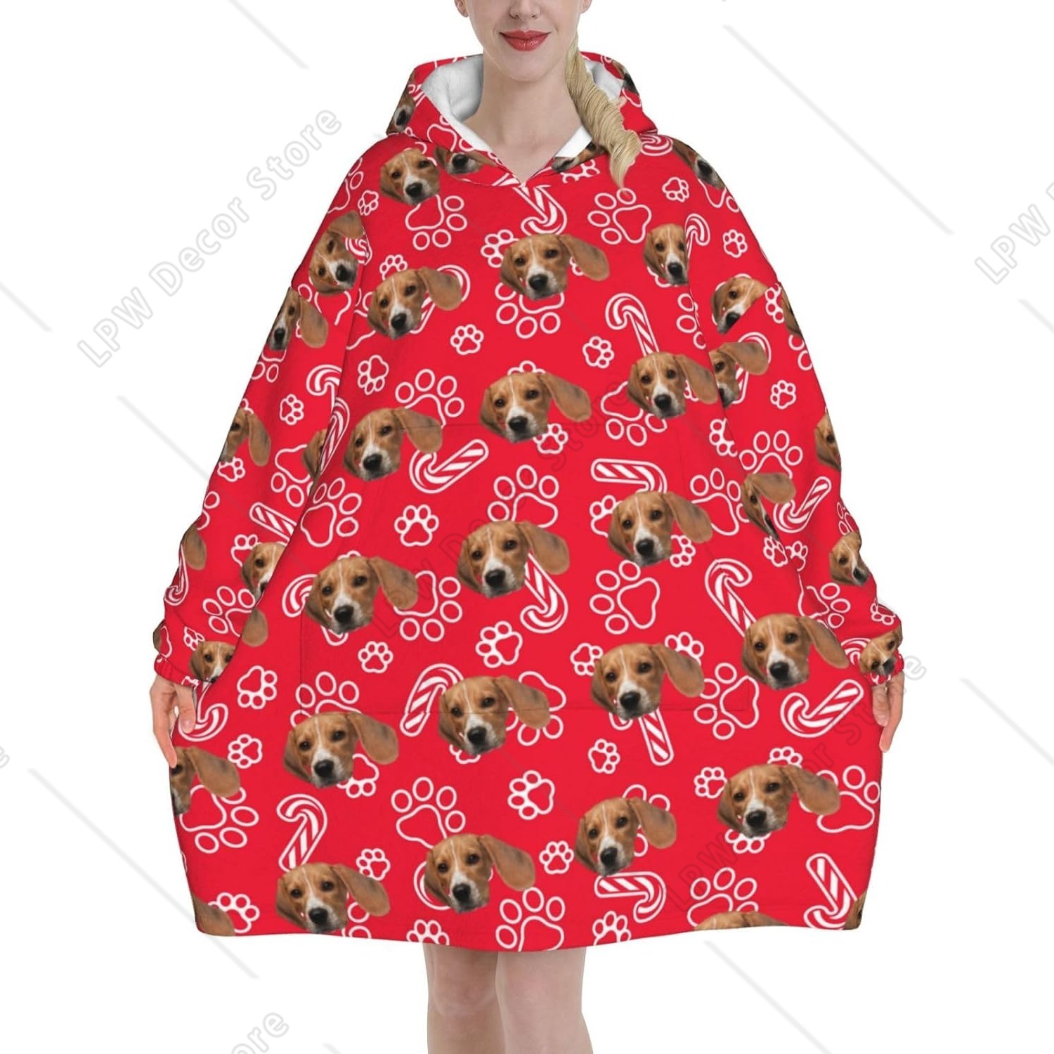 Custom Wearable Blanket Hoodie - Home Textiles Photos ulasan dan harga