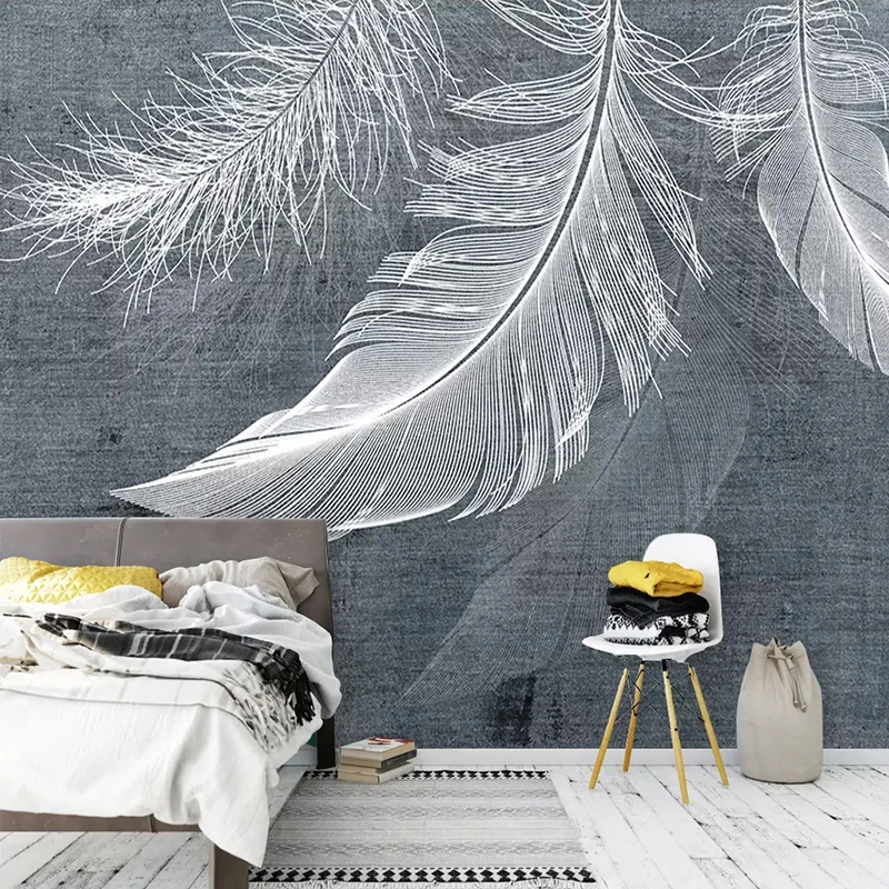 Modern Simple Feather Photo Mu - Home Textiles Photos ulasan dan harga