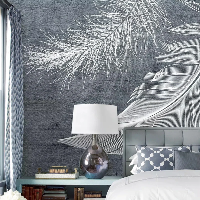 Modern Simple Feather Photo Mu - Home Textiles Photos ulasan dan harga