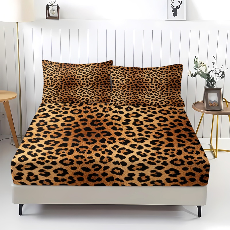 3Pcs Fitted Sheet Set,Retro Le - Fitted Sheet Deep ulasan dan harga