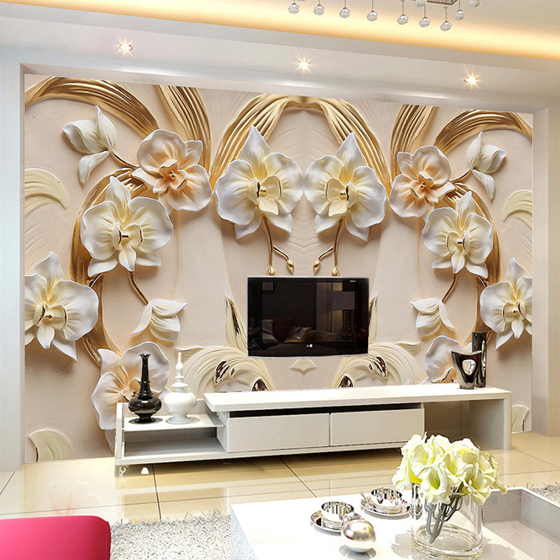 Custom Photo Wallpaper 3D Reli - Home Textiles Photos ulasan dan harga