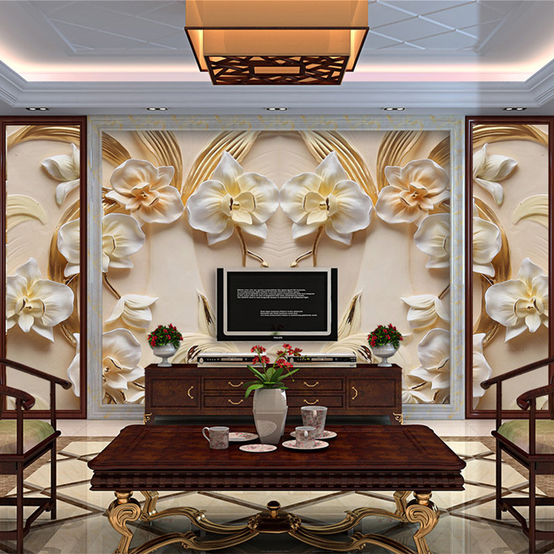 Custom Photo Wallpaper 3D Reli - Home Textiles Photos ulasan dan harga