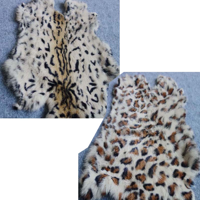1pc Nature Real Rabbit Fur Leo - Home Textiles Sale ulasan dan harga