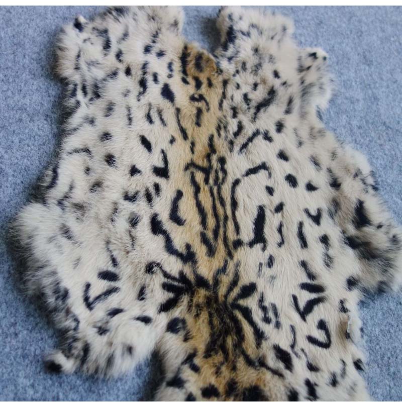 1pc Nature Real Rabbit Fur Leo - Home Textiles Sale ulasan dan harga