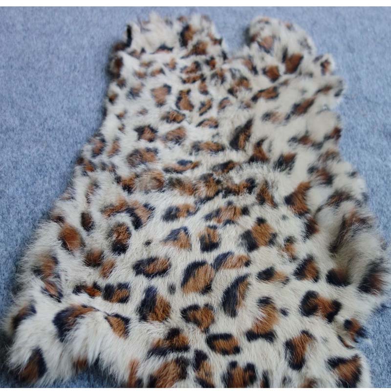1pc Nature Real Rabbit Fur Leo - Home Textiles Sale ulasan dan harga