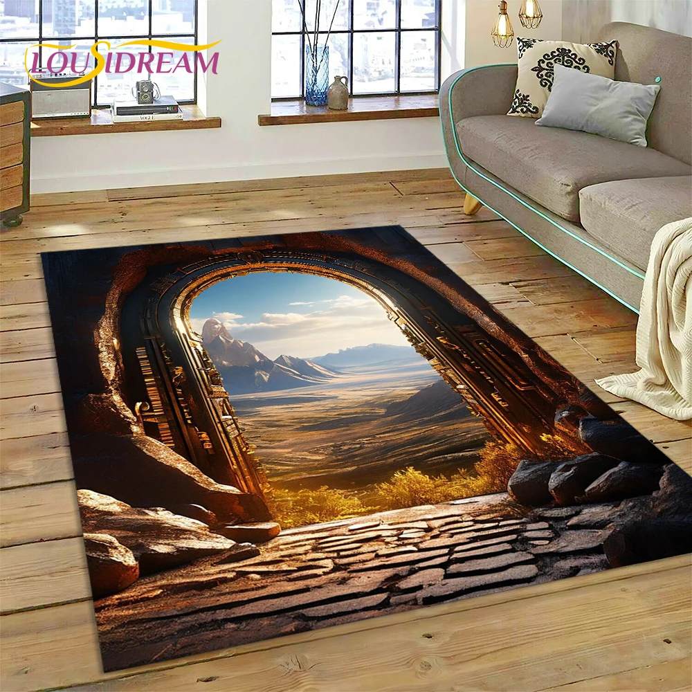 Illusion God's Temple Door Gat - Home Textiles Sale ulasan dan harga