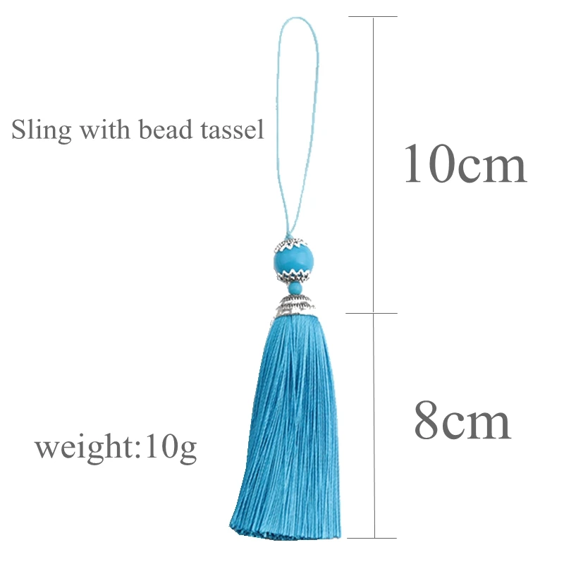 2/5Pcs 8CM Silk Tassel with Ac - Home Ec Textiles ulasan dan harga