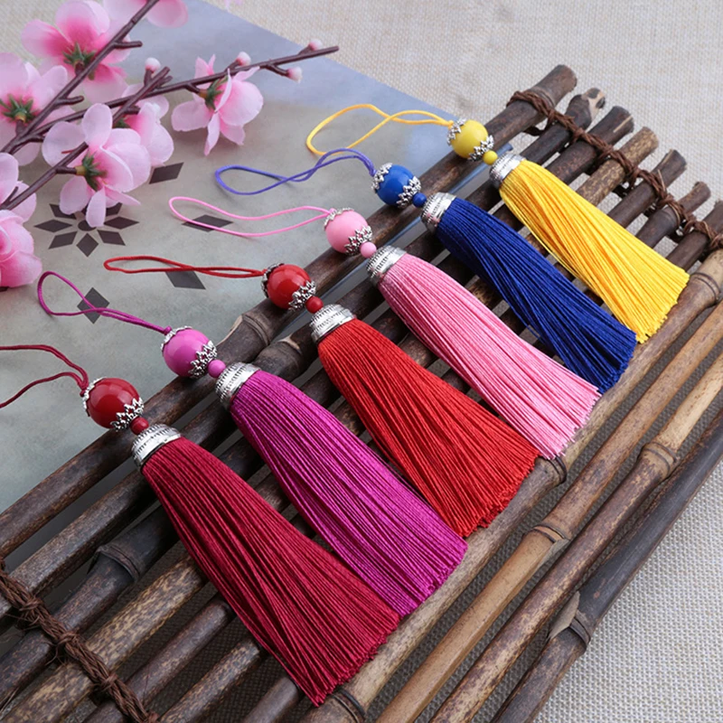2/5Pcs 8CM Silk Tassel with Ac - Home Ec Textiles ulasan dan harga