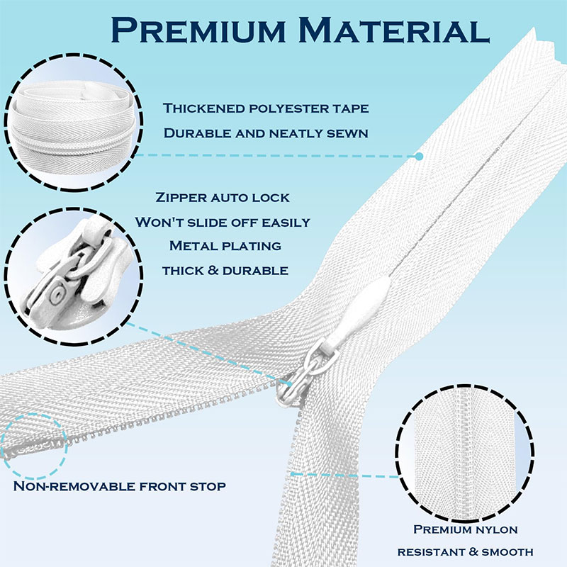 100pcs Invisible Zippers 28-60 - Home Textiles Sale ulasan dan harga