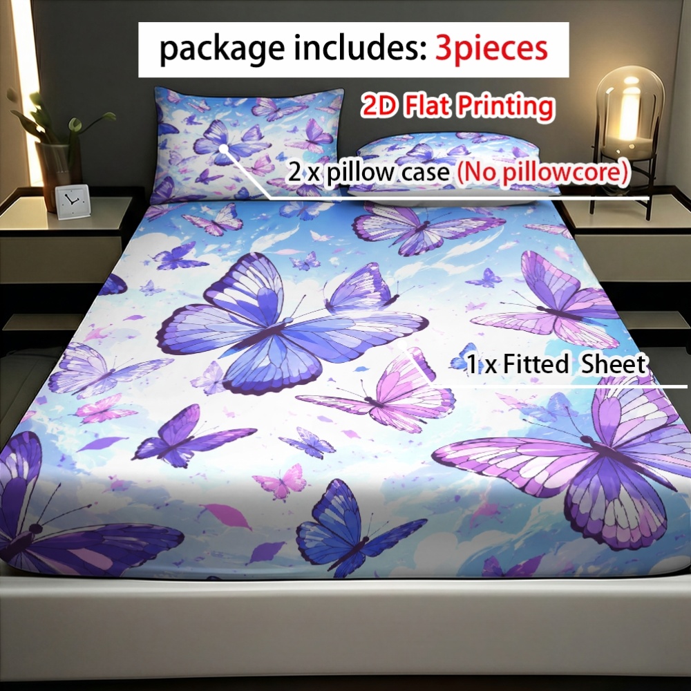 Brightly colored purple butter - Fitted Sheet Deep ulasan dan harga
