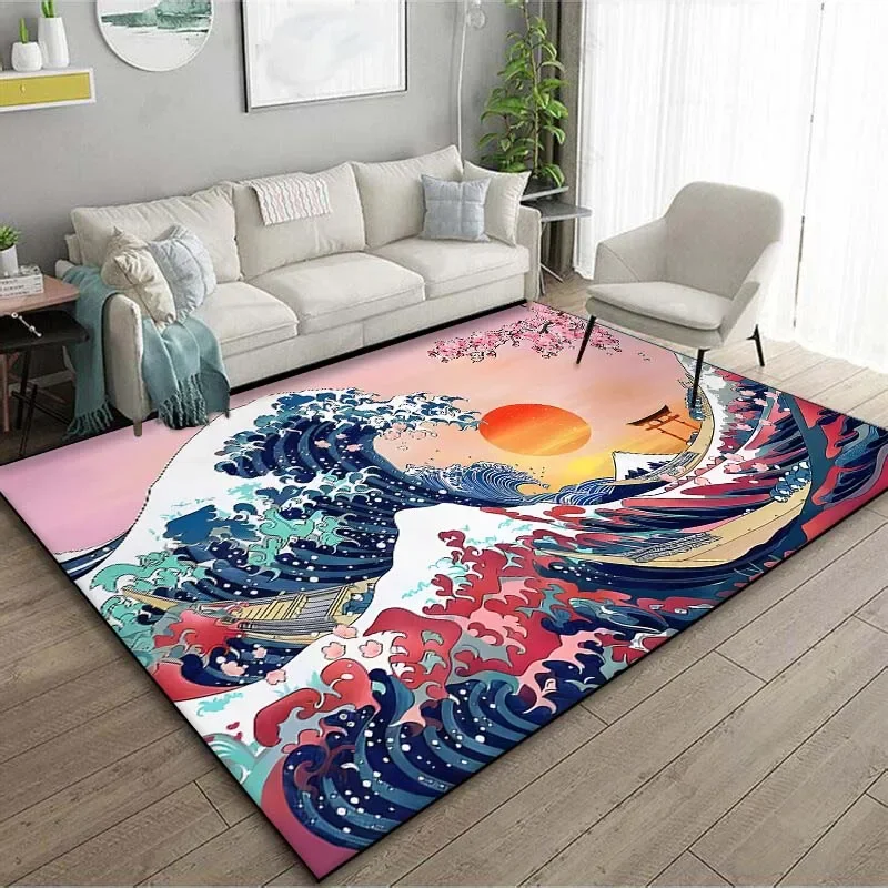 Japanese Art Kanagawa Waves Ca - Japanese Home Textiles ulasan dan harga