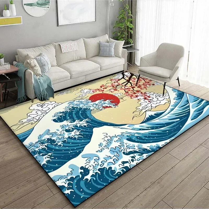 Japanese Art Kanagawa Waves Ca - Japanese Home Textiles ulasan dan harga