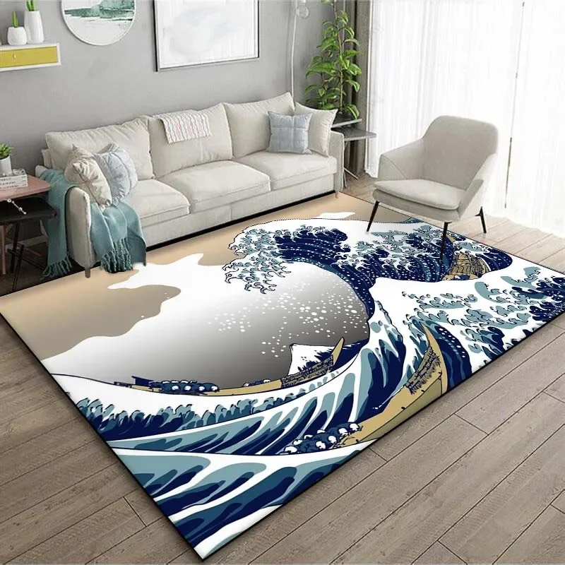 Japanese Art Kanagawa Waves Ca - Japanese Home Textiles ulasan dan harga